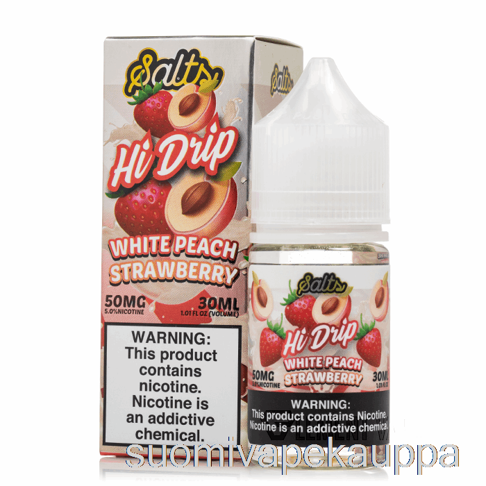 Vape Nesteet Valkoinen Persikka Mansikka - Hi-drip Suolat - 30ml 50mg